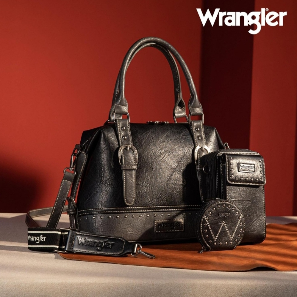 Wrangler 3Pcs Doctor Bag Sets for Women Top-handle Satchel Bag